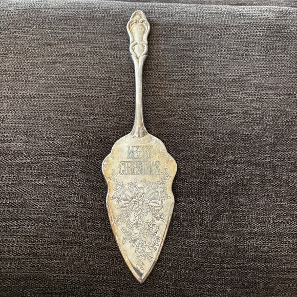 International Silver Co SILVER PLATED 1992 Merry Christmas 11" Cake Pie Server - Picture 7 of 7
